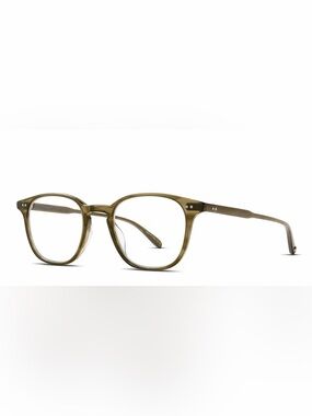 Garrett Leight Clark Eyeglasses Matte Black Gold Brown 45-22 Acetate